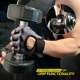 thumbnail image 6 of Ben Din Clothing Weight Lifting Mesh Workout Gloves for Men & Women Large Black/Grey, 6 of 7