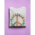 thumbnail image 3 of Hippie Peace And Love Design. Sweatshirt Women -Image by Shutterstock, Female 4X-Large, 3 of 4