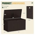 thumbnail image 5 of SONGMY 250 Gallon Outdoor Resin Deck Box with Divider, Waterproof Storage Box with Lockable Lid&Side Handles for Garden Tools, Pools Supplies (Brown), 5 of 7