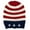 Blue, variant on USA Flag Patriotic Cuffless Knit American Beanie, Blue
