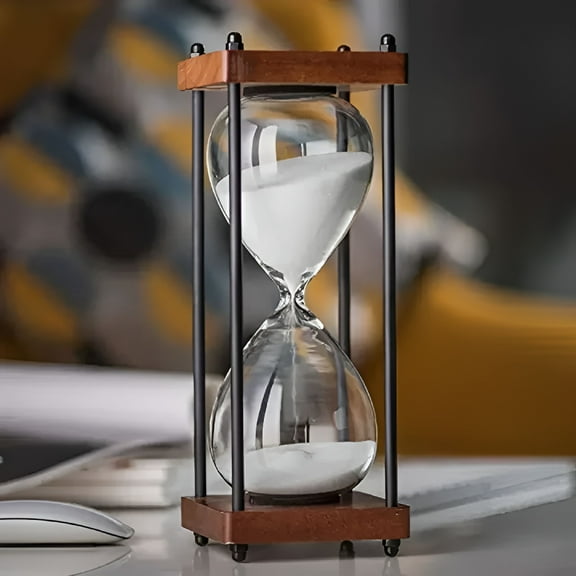 LAMIRO New Large Hourglass Timer 60 Minute,Metal Sand Timer Sandglass Clock,Time Management Tools for Kitchen Home Office Desk Decor