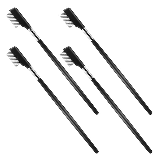 COSMOBETTY 4Ud Cepillo Y Peine Metal Para Pestañas Resistente Para Extensiones Y Definición Facial