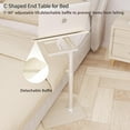 thumbnail image 4 of Sofa Armrest Tray Table for Couch Swivel Height Adjustable End for Small Spaces Snack Side Table for Bed or Chair with Phone & Tablet Slot (Rustic ), 4 of 6