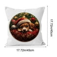 thumbnail image 3 of Uuiauoio Christmas Holiday Pillow Cover, Festive Themed Sofa Decor , Seasonal Home Decoration for Living Room and Bedroom Styling, Machine Washable Throw Pillow Case, 3 of 6