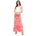 thumbnail image 4 of Made by Johnny Women's Tie Dye Fold Over Maxi Skirt XL CORAL, 4 of 5