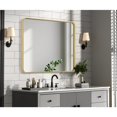 thumbnail image 6 of Elegant Decor Contour Metal Rectangle Mirror 30x36 in Brass, 6 of 11