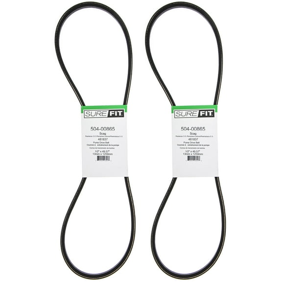 SureFit Pump Drive Belt 481837 Scag SWZU36 SWZU48 SWZU52 Ultimate 2PK