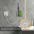 thumbnail image 4 of PPgejGEK Wall Mounted Toothbrush Holder Self Adhesive Bathroom Organizer with Drain Slot 9x8x4.7cm 3.54x3.15x1.85in No Drill Installation Fits Electric Manual Brushes, 4 of 8