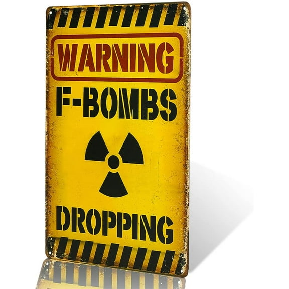 -BEWARE OF WELL JUST vintage Metal Sign garage signs for men home decor tin art decor drip tray