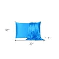 thumbnail image 3 of HomeRoots Blue Dreamy Set Of 2 Silky Satin Queen Pillowcases, 3 of 5