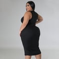 thumbnail image 3 of AURA Women Plus Size Sleeveless Midi Dress Casual Solid Summer Spring Stretch Dress, 3 of 6