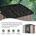 thumbnail image 5 of BaPiPro 6.2x4 FT Outdoor Storage Shed with Integrated Base - Heavy-Duty Metal Garden Tool Shed with Vents & Secure Locking Doors, Brown, 5 of 9