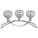 thumbnail image 1 of Candelabro de cristal de estilo europeo de 3 brazos para bodas y Navidad. Plata, 1 of 7