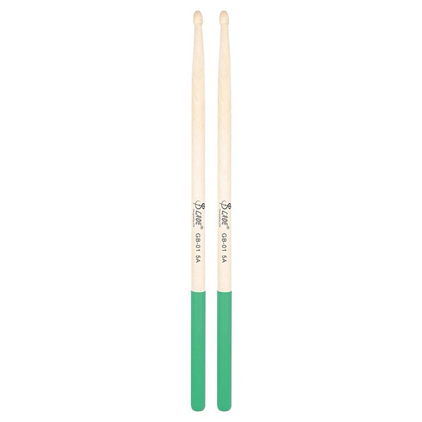 1 Par Mazos Tambor 5A Baquetas Arce Piezas Instrumentos Musicales () Verde