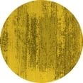 thumbnail image 1 of Ahgly Company Indoor Round Oriental Yellow Industrial Area Rugs, 4' Round, 1 of 4