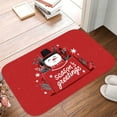 thumbnail image 5 of 1pc Seasons Greetings Snowman Absorbent Non-Slip Bathroom Thickened Flannel Rug Decor,Soft,Quick Drying,Suitable For Indoor/outdoor Use,Bathrooms,Bedrooms,Kitchens,Terrace,Laundry Rooms,16"x24", 5 of 9