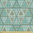 thumbnail image 2 of Tribal Fabric by the Yard, Geometric Prehistoric Style Themed Triangles in Aqua Color Palette, Decorative Upholstery Fabric for Chairs & Home Accents, Multicolor by Ambesonne, 2 of 5