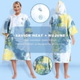 thumbnail image 5 of SAVIOR HEAT Hooded Surf Poncho Towel for Women & Men, Oversized Quick-Dry Microfiber Changing Robe with Pockets, Wearable Beach Cover Up for Swimming, Surfing, Pool, Camping & Travel, 5 of 9
