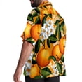 thumbnail image 3 of Tangerine Men's Casual Button Down Short Sleeve Hawaiian Printed Summer Beach Shirts, 3 of 6