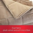 Sunbeam Extra Warm 15 Pound 54" x 73" Weighted Blanket with Arm Slits and Neck Cutout in Beige