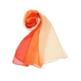 thumbnail image 2 of INSPIRE CHIC Women's Scarf Chiffon Silky Gradient Color Lightweight Long Wrap Shawl Orange, 2 of 9