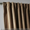 thumbnail image 5 of 3S Brother's Extra Long Solid Luxury Matte Velvet Soft Curtain Antique Brass Single Panel Hanging Back Tap & Rod Pocket Home Décor 5-25 Feet Custom Made Curtains -Made in Turkey Each(52"x252"), 5 of 7