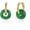 Style1-Green, variant on Jade Earrings for Women Non Tarnish Gold Hoop Jade Dangle Earring for Trendy Stainless Steel Emerald Green Jade Dangle Earrings