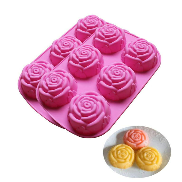 Orione 2pcs Rose Flowers Silicone Molds Cake Chocolate Mold Wedding Cake Decorating Tools Fondant Sugarcraft Cake Molds