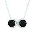 thumbnail image 2 of Rosec Jewels Natural Black Spinel Infinity Necklace for Women - Toi Et Moi Necklace - AAA Grade - Ready to Gift with Jewelry Box, 925 Sterling Silver, 2 of 8