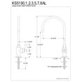 thumbnail image 5 of Kingston Brass KS5197AL Royale Single-Handle Water Filtration Faucet, Brushed Brass, 5 of 5