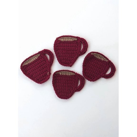 Crochet Coffee Cup Coasters (Set Of 4)