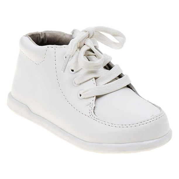Smart Step ST2136 Chaussures de Marche pour Bébés en Cuir Unisexe&44; Blanc - Large - Taille 3