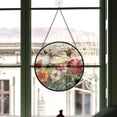 thumbnail image 3 of Hobby Christmas Gift - HummingBird Orange Flower Christmas Stained Glass Hanging Ornament - Modern Tree Decor, Christmas Gift for Mom, Dad, Friends, Family, 3 of 3