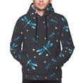 thumbnail image 4 of Hoodies for Men - Blue Heart Dragonfly Long Sleeve Comfrt Men'S Fashion Hoodies & Sweatshirts, Sweatshirts for Men Hoodies Pullover Clothing Clothes with Pouch, 4 of 7