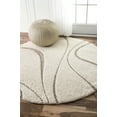thumbnail image 3 of nuLOOM Carolyn Modern Shag Runner Rug, 2' 6" x 14', Cream, 3 of 4