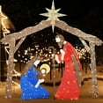 thumbnail image 2 of Belén Navideño Iluminado, Decoración De Belén Al Aire Libre, Sagrada Familia para Decoración Navideña De Jardín En El Patio De Navidad (Estilo 1, 27 Cm), 2 of 5