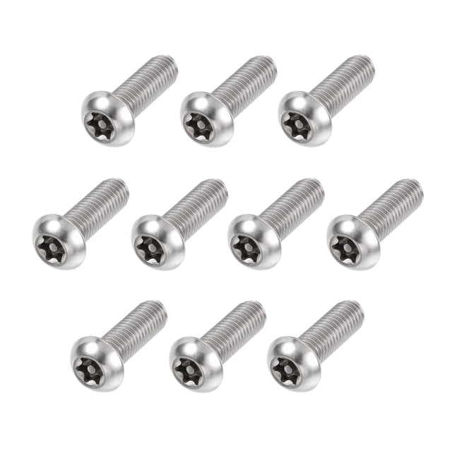 Unique Bargains M8x25mm Torx Sécurité Machine Vis 304 Acier Inoxydable 10Pack