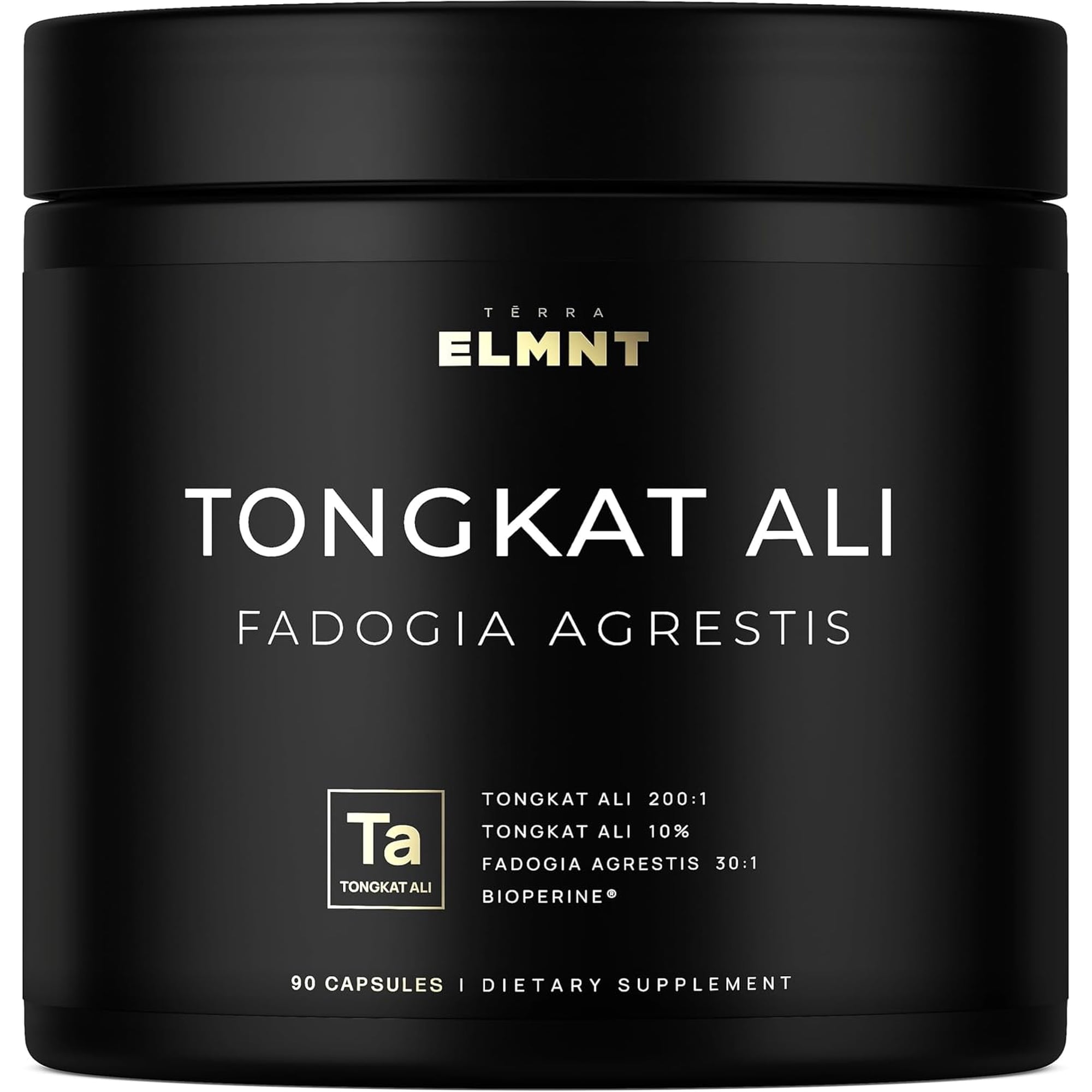 ELMNT 228,000mg 200x Strength Tongkat Ali for Men w. 30x Fadogia Agrestis Extract - Muscle & Strength Booster