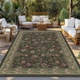 thumbnail image 2 of Sage Green Floral Boho Outdoor Rug for Patio/Deck/Porch, Non-Slip Large Area Rug 6 x 9 Ft, Ethnic Tribe Abstract Art Flower Indoor Outdoor Rugs Washable Area Rugs, Camping Rug Carpet Runner, 2 of 8