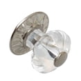 thumbnail image 2 of 1-1/4-inch Clear Acrylic Melon Cabinet Knob with Satin Nickel Backplate - 235140-SN ( Pack of 5), 2 of 3