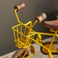 thumbnail image 6 of 11"W, 8"H Multi Colored Metal Bike Sculpture with Wood Wheels, by DecMode (3 Count), 6 of 17