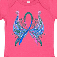 thumbnail image 4 of Inktastic Thyroid Cancer Awareness with Butterfly Ribbon Words Boys or Girls Baby Bodysuit, 4 of 5
