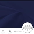 thumbnail image 3 of Funda de almohada Hriksh Toddler, 33 x 46 cm, algodón egipcio, azul marino, 3 of 9