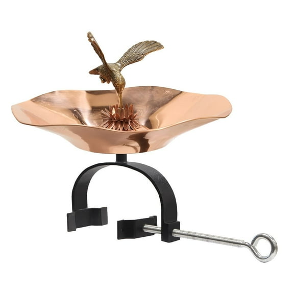 Achla Hummingbird Birdbath With Over Railing Bracket