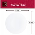 thumbnail image 5 of Round Charger Plates [13 Inch - 4 Pack] Disposable Plastic Dinner Plate Chargers , White Wedding Charger Plates, Elegant Table Chargers for Parties Holiday's and Events - Posh Setting, 5 of 5