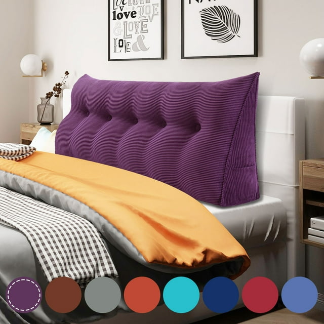 WOWMAX Large Reading Triangular Wedge Pillow Headboard Bolster Back