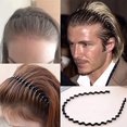 thumbnail image 2 of Metal Headband Set - 9 Pieces Elastic Wavy Spring Wave Non-Slip Sports Hair Hoop for Men and Women (Black), 2 of 5