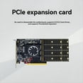 thumbnail image 3 of PCle Carte d'Extension 3.0 vers M.2 NVME à 4 Disques, Carte Mère PLX8749 à Split Libre, pour Carte Graphique Extension NVME U.2, 1 x Carte d'Extension PCIe3.0, Noir, 3 of 6