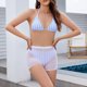 thumbnail image 2 of Traje de baño de 3 piezas para mujer Traje de baño sexy a rayas Traje de baño Traje de baño con cordones FLhrweasw Nuevo, 2 of 9