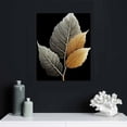 thumbnail image 4 of COMIO Canvas Wall Art For Living Room Family Wall Decorations For Kitchen Modern Bathroom Wall Decor Black Paintings Abstract Leaves Pictures Canvas Art Bedroom Home Decor, 4 of 4